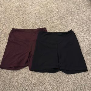 NEW burgundy and Black Long Shorts